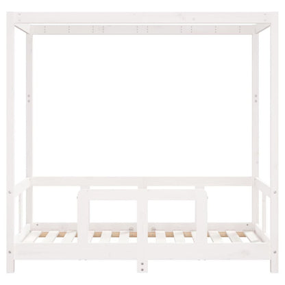 Vidaxl Estructura De Cama Para Niños Madera De Pino Blanco 70x140 Cm_3