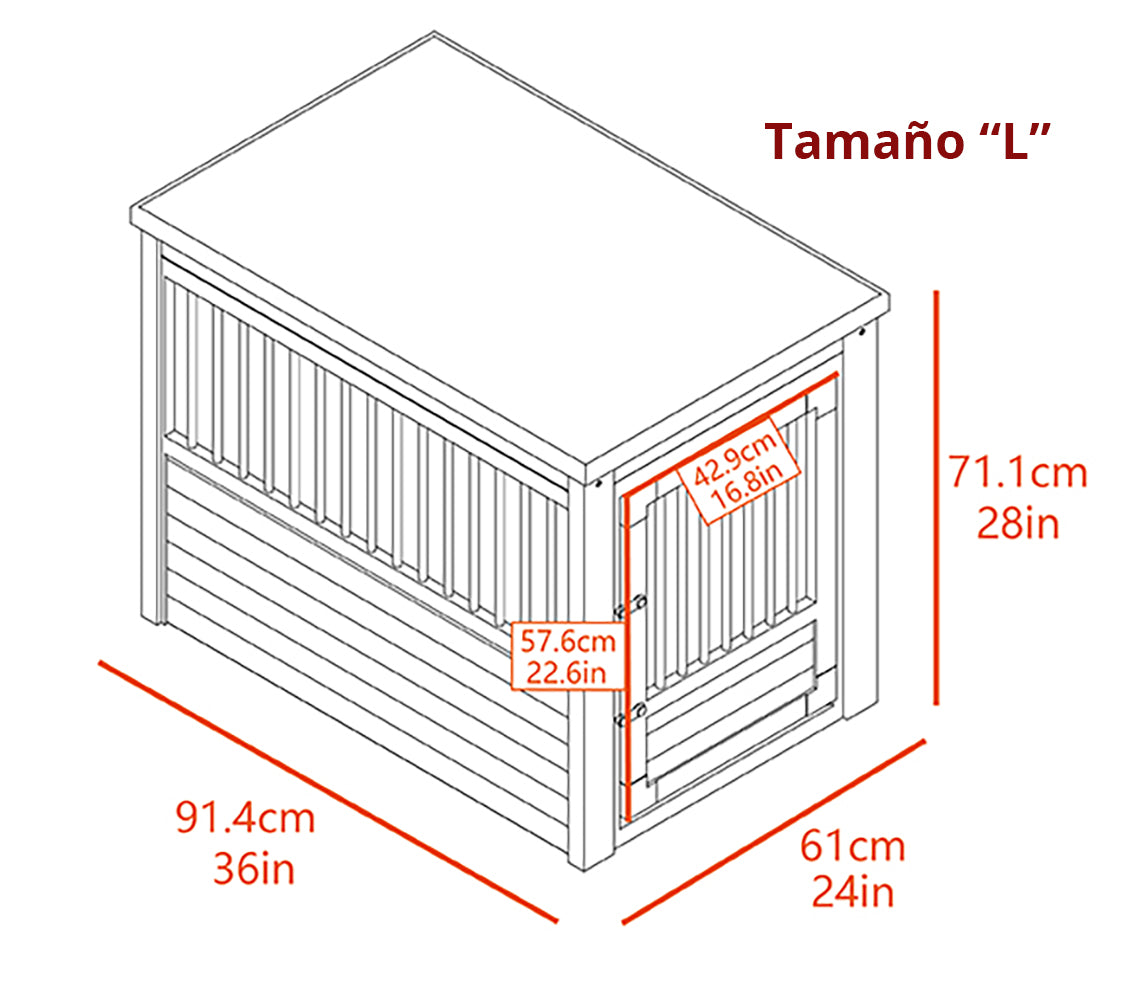 Jaula Para Perros Confort Modelo Arkansas - Perrera De Interior - Cuatro Colores Y Tres Tamaños A Elegir Blanco_2
