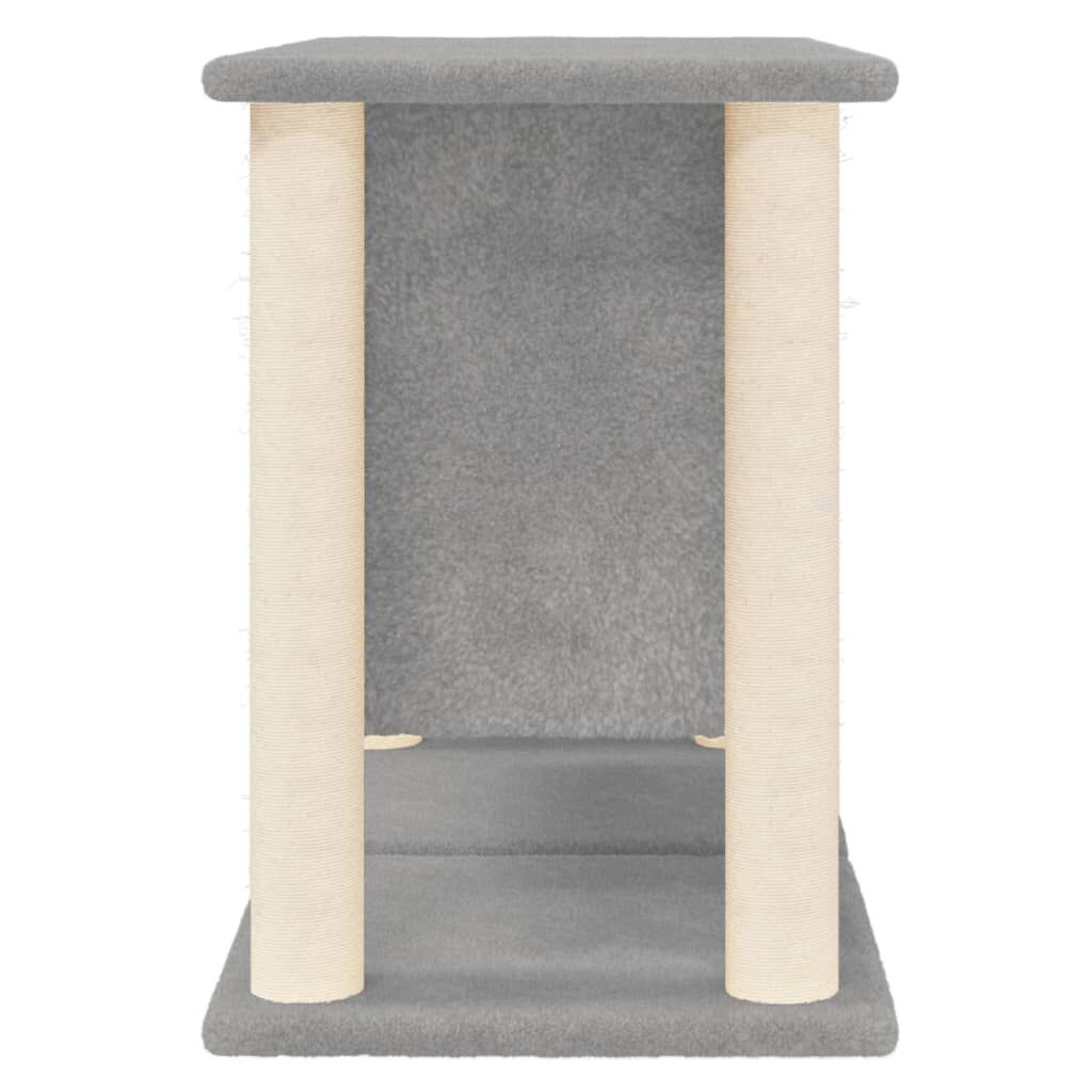 Vidaxl Rascador Para Gatos Con Postes De Sisal Gris Claro 190 Cm_3