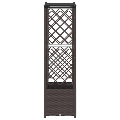 Cama Elevada Con Trellis Y Techo Marrón 163 X 40 X 138 Cm Pp_3