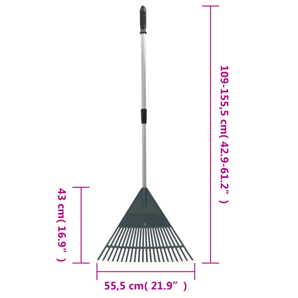Vidaxl Rastrillo Para Hojas Pp Verde Oscuro 155,5 Cm_2