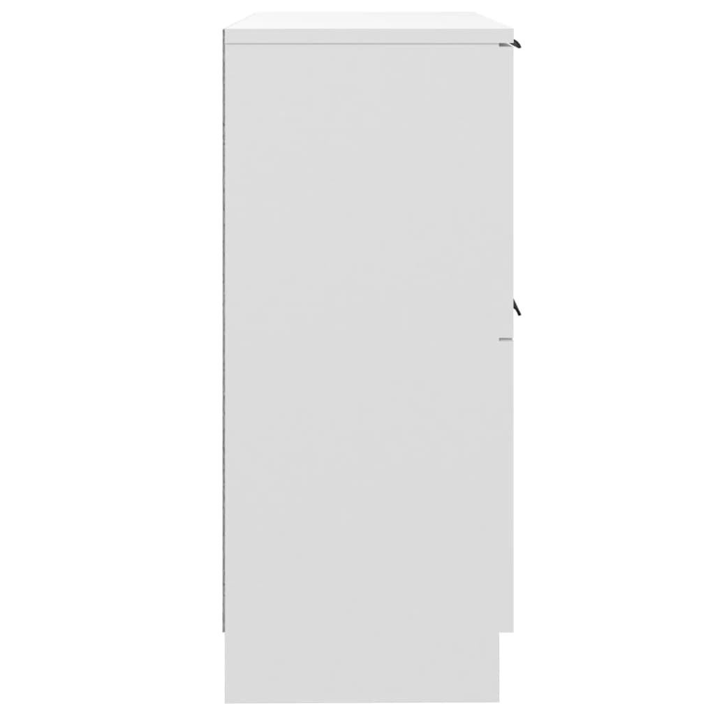 Aparador De Madera Contrachapada Blanco 30x30x70 Cm / Vetonek_3