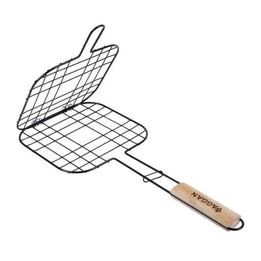 Well Home - Parrilla Grill Mango Madera Y Antiadherente 21x21cm