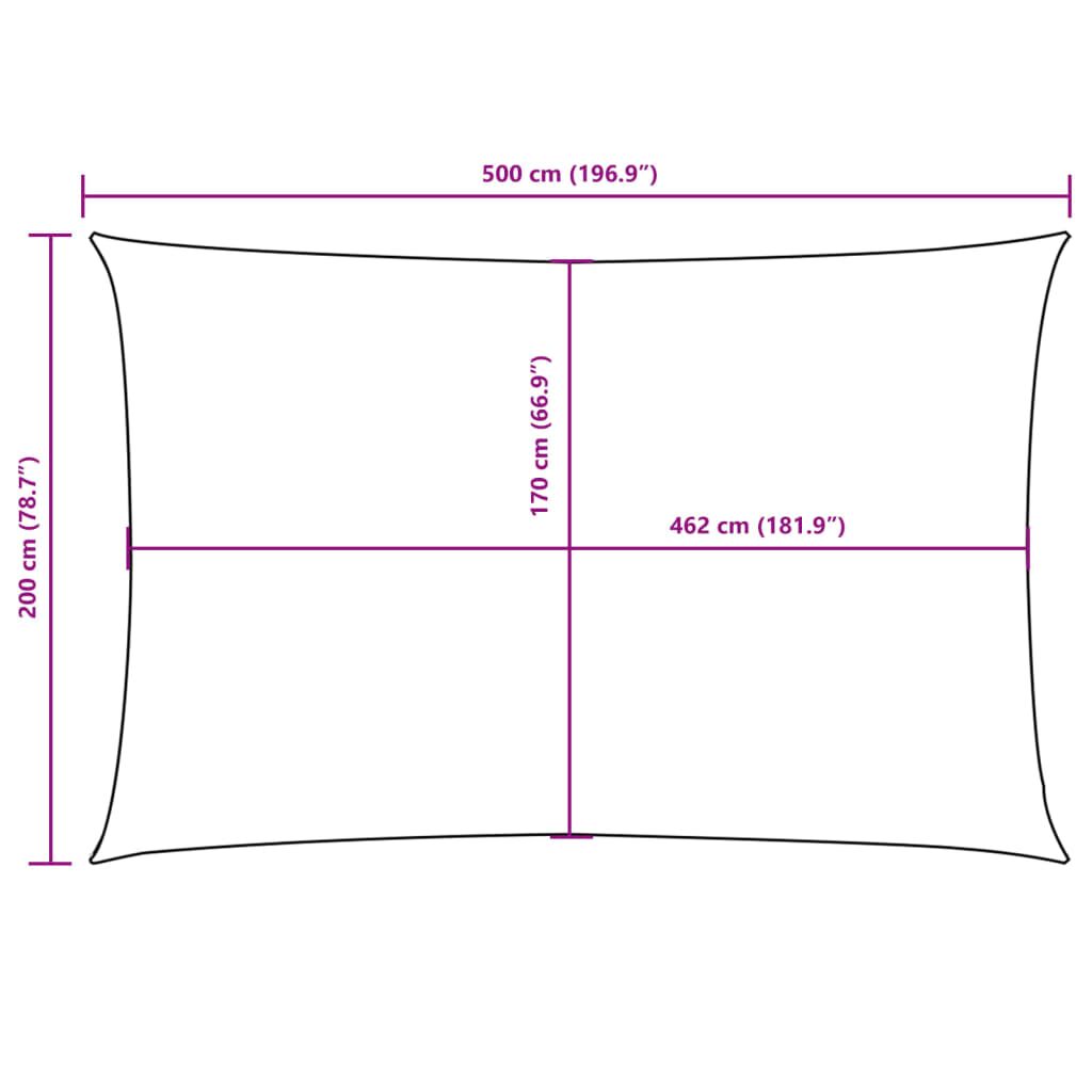 Vidaxl Toldo De Vela Rectangular Tela Oxford Blanco 2x5 M_2