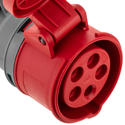 Base De Enchufe Industrial Cetac Hembra 3p+t+n 16a 380v Ip44 Aérea_4