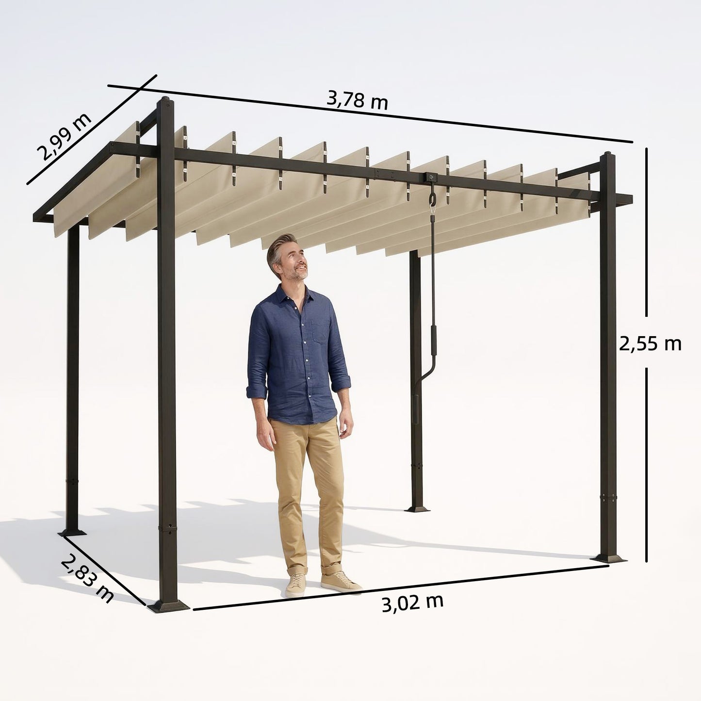 Outsunny Pérgola De Jardín 3x3_2