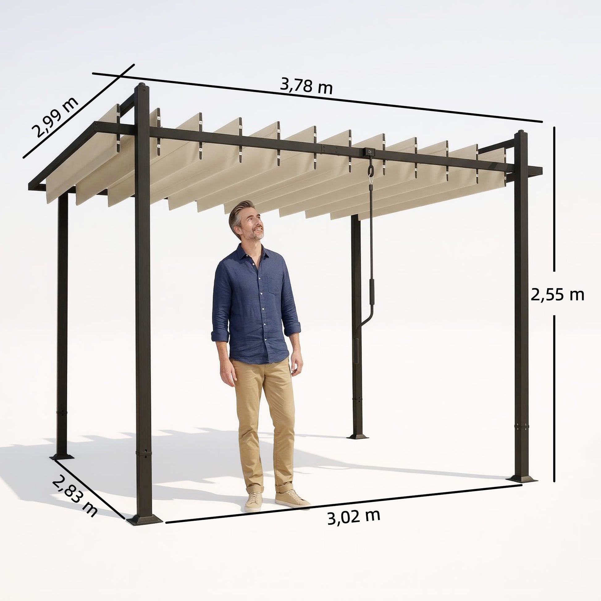 Outsunny Pérgola De Jardín 3x3_2