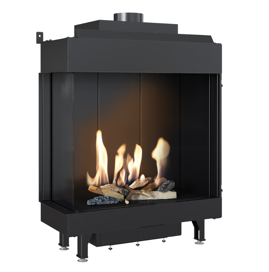 Bricosol Chimenea De Gas Kratki Leo 76 / 62 Izquierda Propano ∅ 100/150 5,1 Kw_0