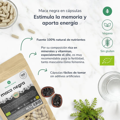 Maca Negra BIO Planeta Huerto 150 cápsulas