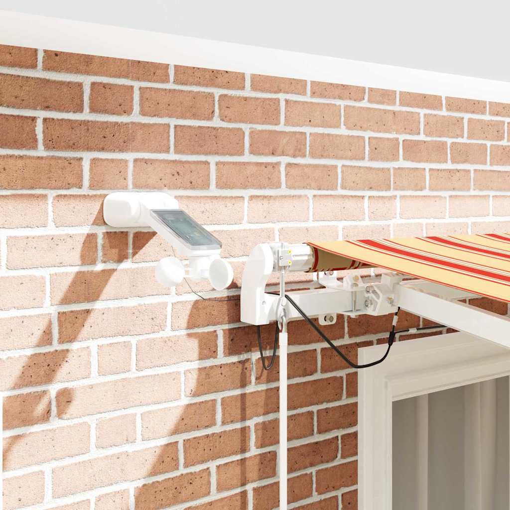 Toldo Retráctil Amarillo Y Naranja 350 X 250 Cm Poliéster_3