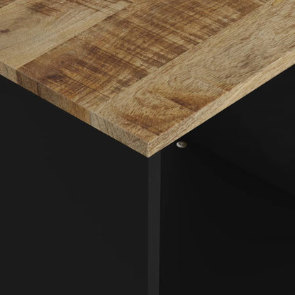 Mesa De Centro Madera Maciza Mango Y Contrachapada 40x31x46 Cm_4