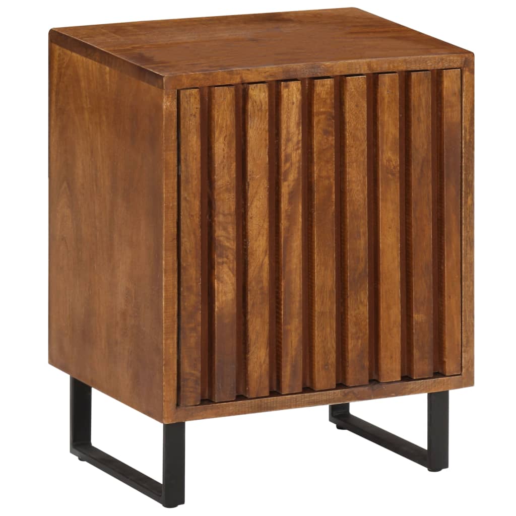 Mesita De Noche Madera Maciza De Mango 40x30x50 Cm_1