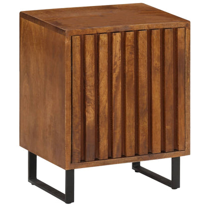 Mesita De Noche Madera Maciza De Mango 40x30x50 Cm_1