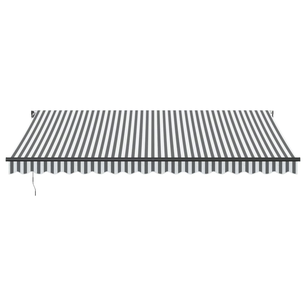 Toldo Retráctil Manual Luz Led Antracita Y Blanco 450x350 Cm_3