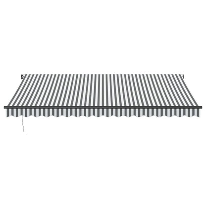 Toldo Retráctil Manual Luz Led Antracita Y Blanco 450x350 Cm_3