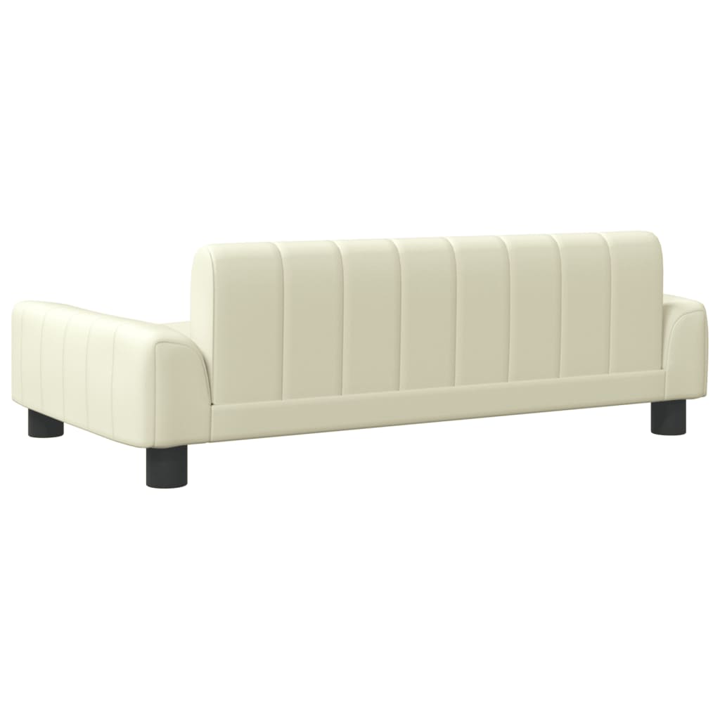 Cama Para Perros De Cuero Sintético Crema 90x53x30 Cm / Vetonek_1