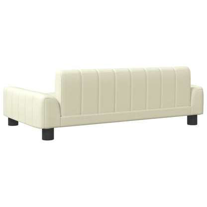 Cama Para Perros De Cuero Sintético Crema 90x53x30 Cm / Vetonek_1