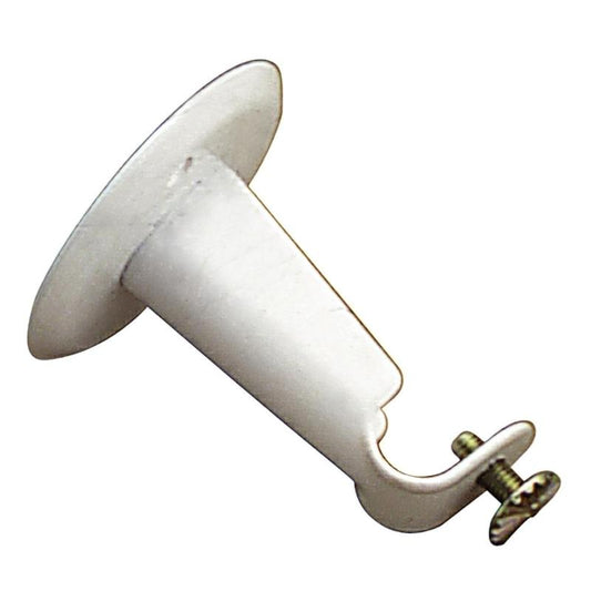 Soporte Barra 12 Mm.ø Blanco Frontal Redondo_0