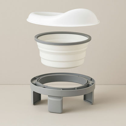 Orinal Infantil Multifunción Plegable, Color Gris Y Blanco Bathby_2