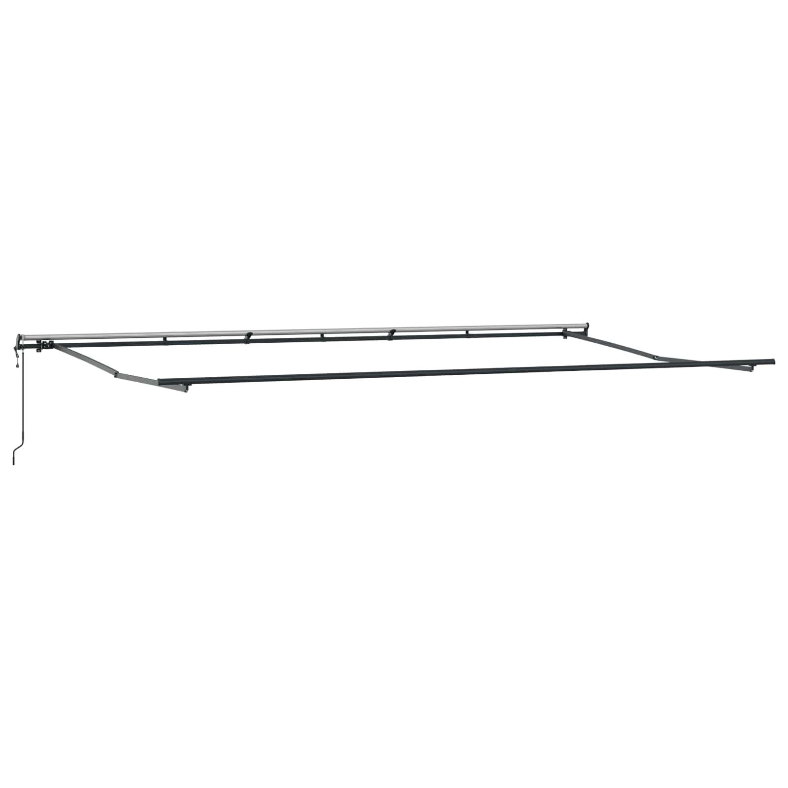 Toldo Retráctil Amarillo Y Naranja 600 X 350 Cm Tela Y Aluminio_4