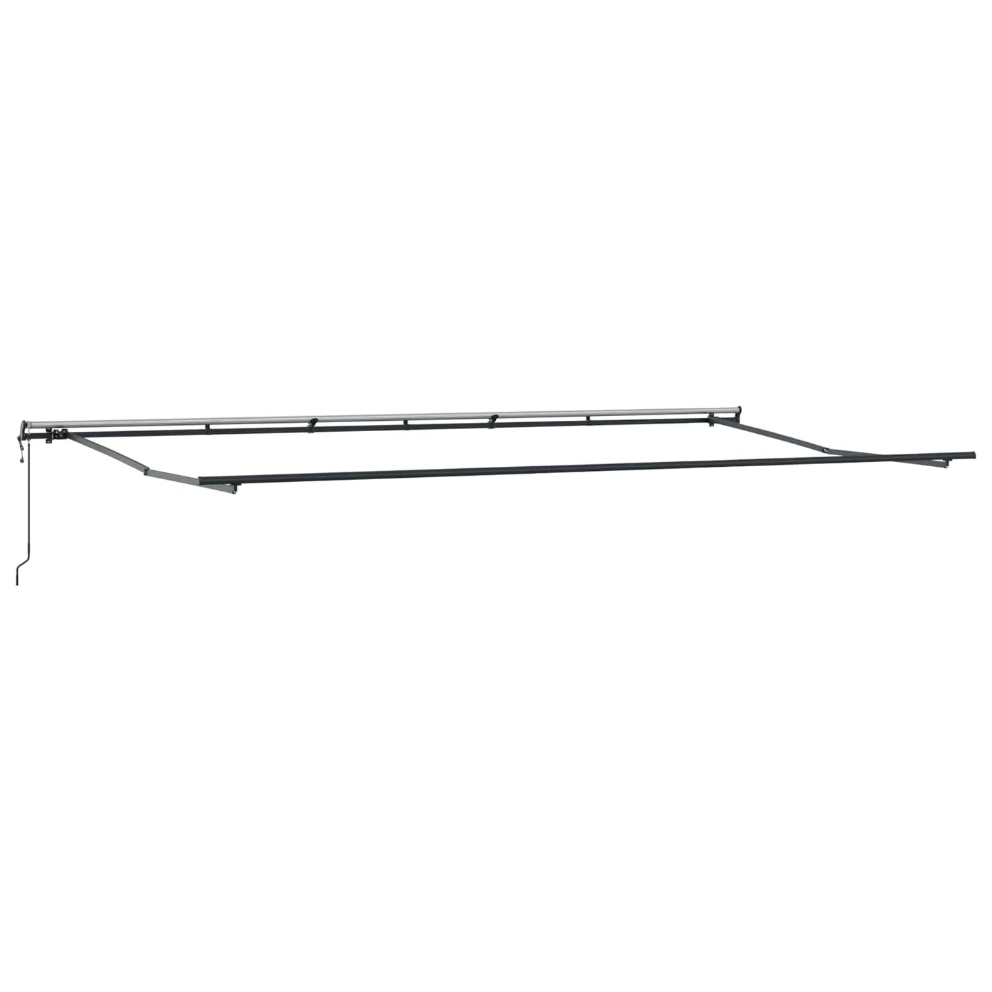 Toldo Retráctil Naranja Y Marrón 600 X 300 Cm Tela Y Aluminio_4