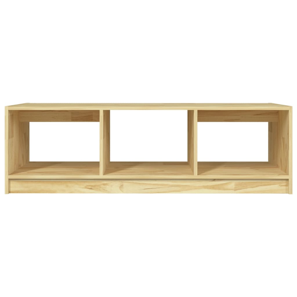 Mesa De Centro De Madera Maciza De Pino 110x50x34 Cm_3