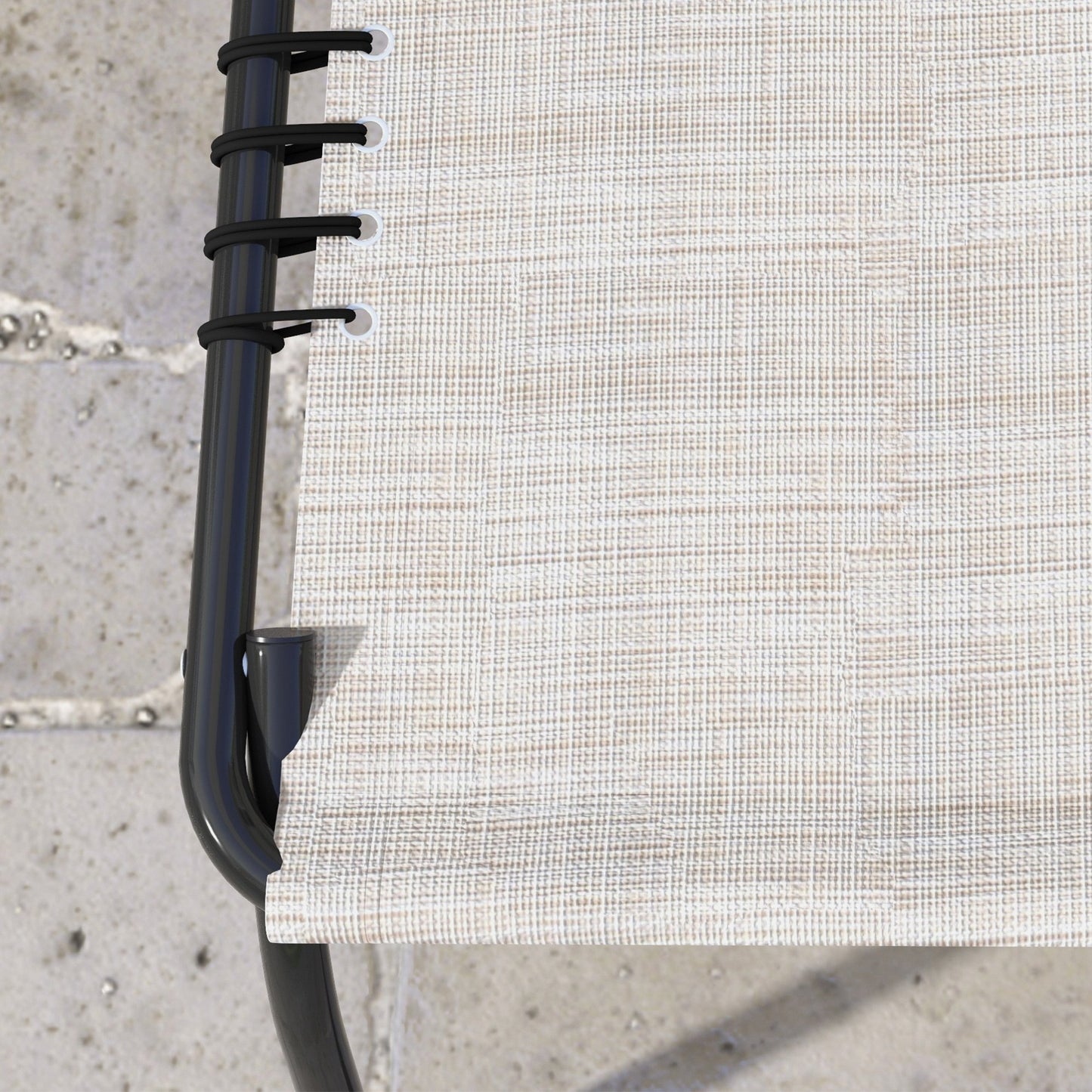 Outsunny Conjunto De 2 Tumbonas Plegables Con Respaldo 197x58x30 Cm Crema_4