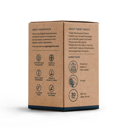 Enjuague Bucal sabor Menta 180 tabletas Georganics