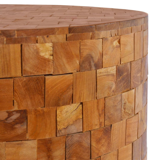 Mesa De Centro De Madera Maciza De Teca 60x60x35 Cm_0
