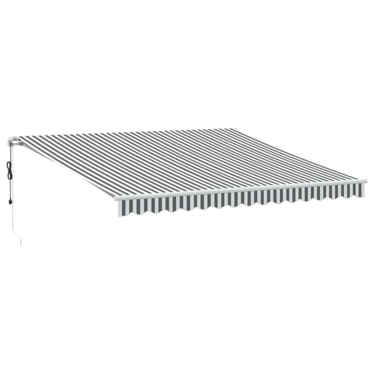 Toldo Retráctil Automático Gris Antracita Y Blanco 400x350 Cm_0