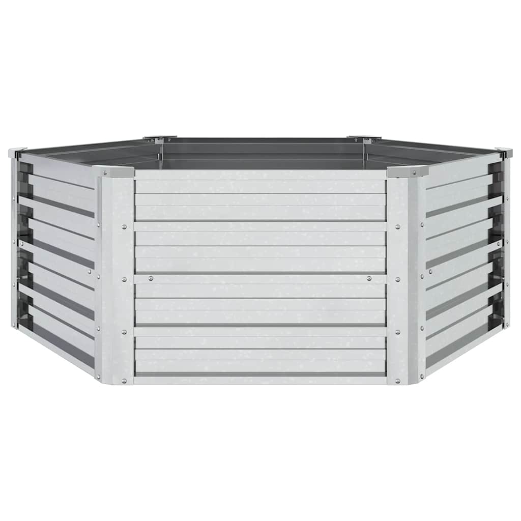 Arriate De Acero Galvanizado Plateado 129x45 Cm_4