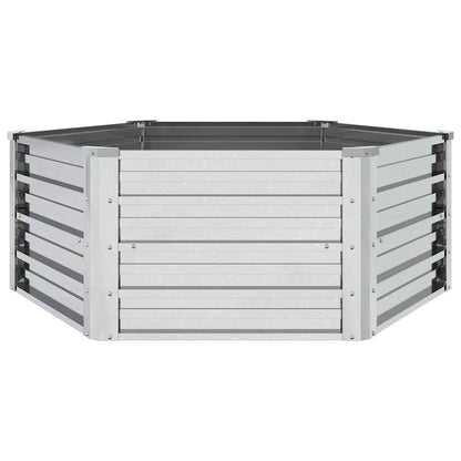Arriate De Acero Galvanizado Plateado 129x45 Cm_4
