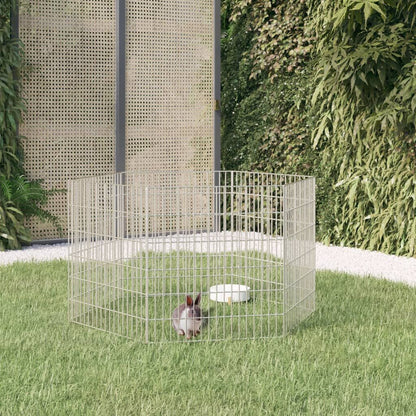 Vidaxl Recinto Animales Corral 6 Paneles Hierro Galvanizado 54x60 Cm_1