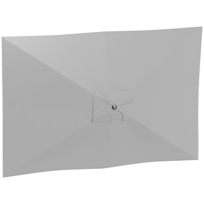 Outsunny Toldo De Recambio De Sombrilla De 3x2 M Con Ventilación Superior Gris_0