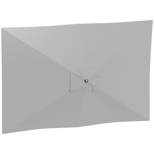 Outsunny Toldo De Recambio De Sombrilla De 3x2 M Con Ventilación Superior Gris_0