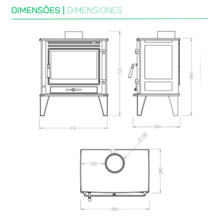 Estufa De Leña Mekka Modelo 10 Kw_2