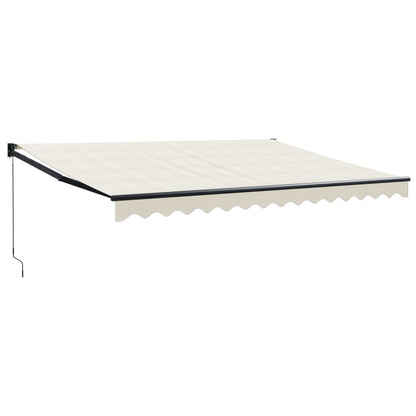 Toldo Retráctil Aluminio Y Tela Color Crema 4,5x3 M_0