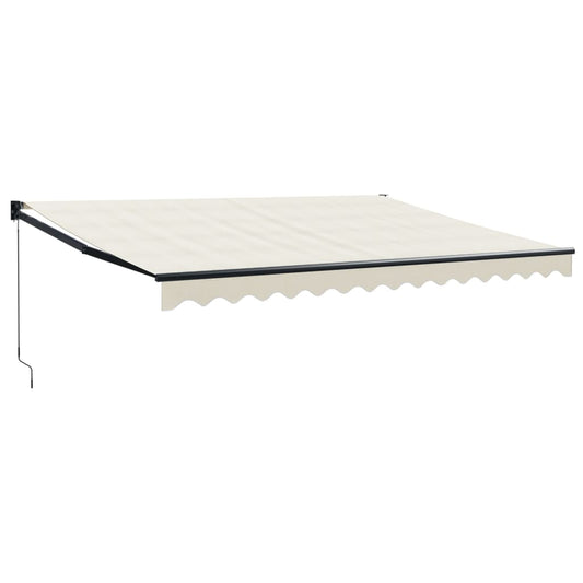 Toldo Retráctil Aluminio Y Tela Color Crema 4,5x3 M_0