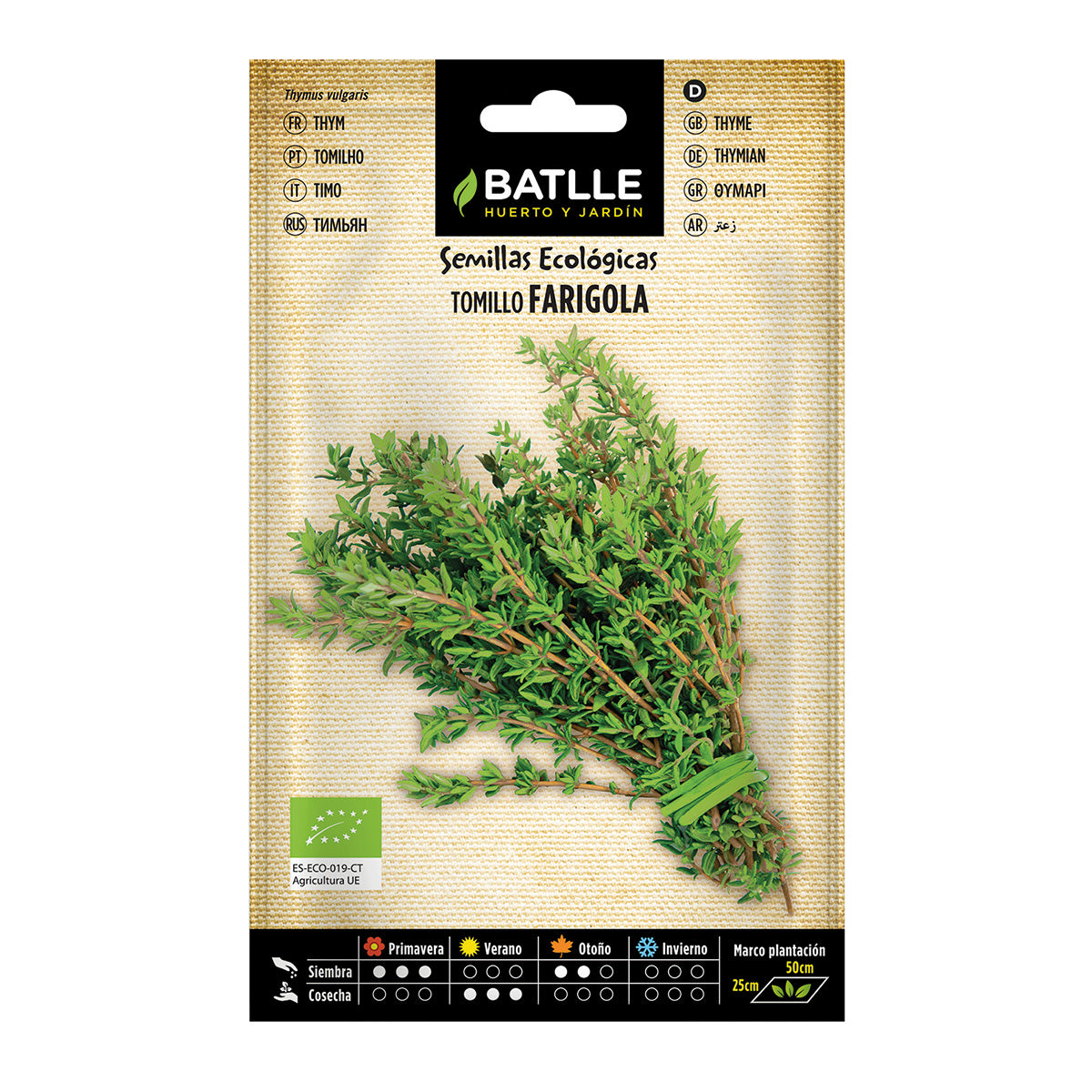 Semillas ecológicas de Tomillo Batlle