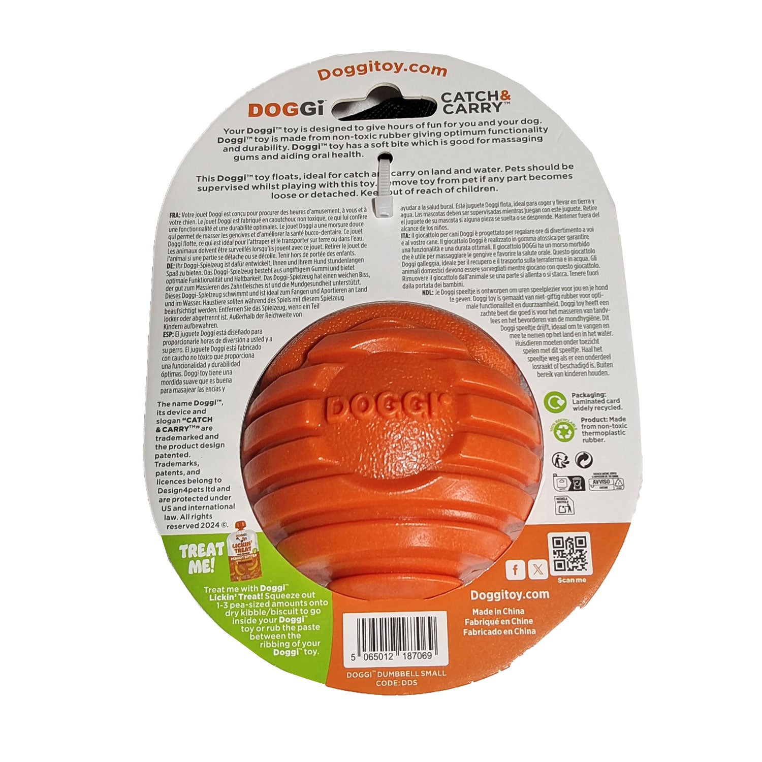 Juguete Para Perro Doggi Dumbell Talla S 17x12x7 Cm_2