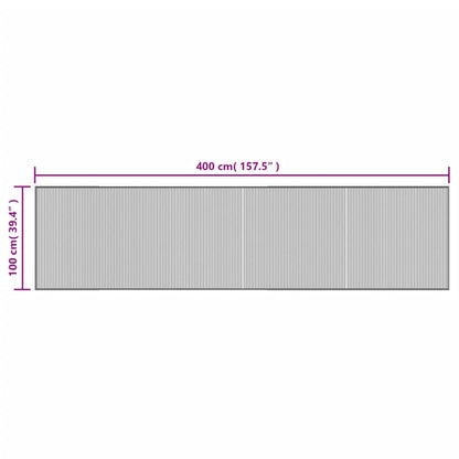 Alfombra Rectangular Bambú Marrón 100x400 Cm / Vetonek_4
