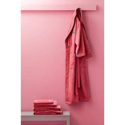 Albornoz S/m 420gsm 100% Algodon C/ Logo Bordado Rosa Core Benetton_5