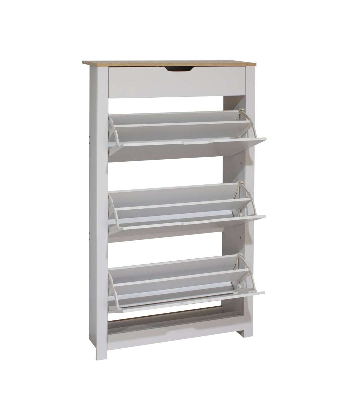 Armario Zapatero 3 Trampones 1 Cajón Acabado Blanco 78cm(ancho) 140cm(altura) 24cm(fondo)_4