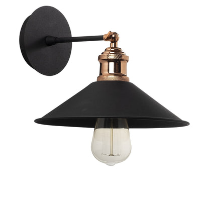 Aplique De Pared, Hierro , Negro, 24x24x20, Casquillo E 27 Max 40 W_0