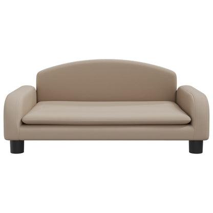 Cama Para Perros De Cuero Sintético Color Capuchino 70x45x30 Cm / Vetonek_5