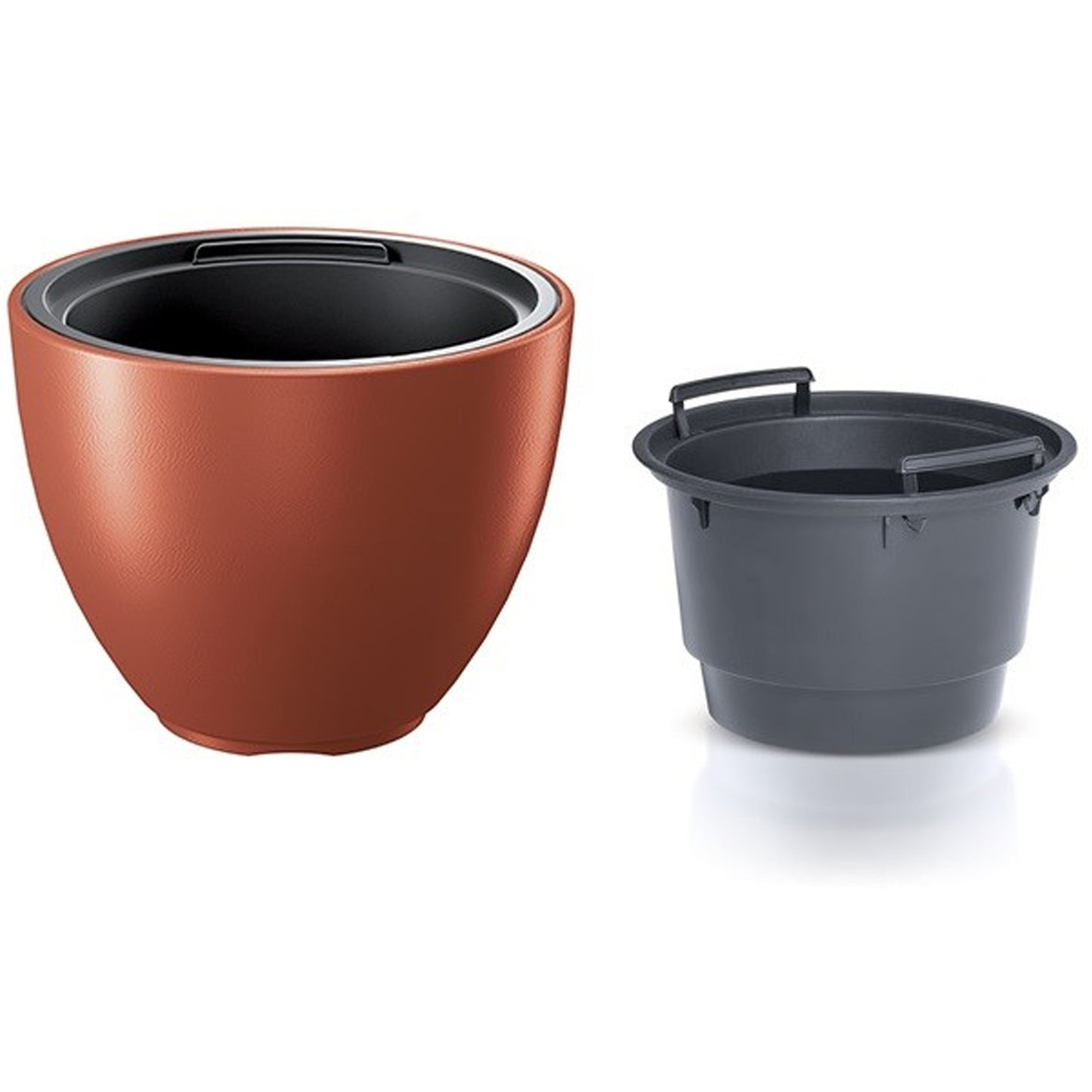 Maceta Heos 25l., Con Depósito, Dimensiones (mm) 395x395x302, Color Cobre