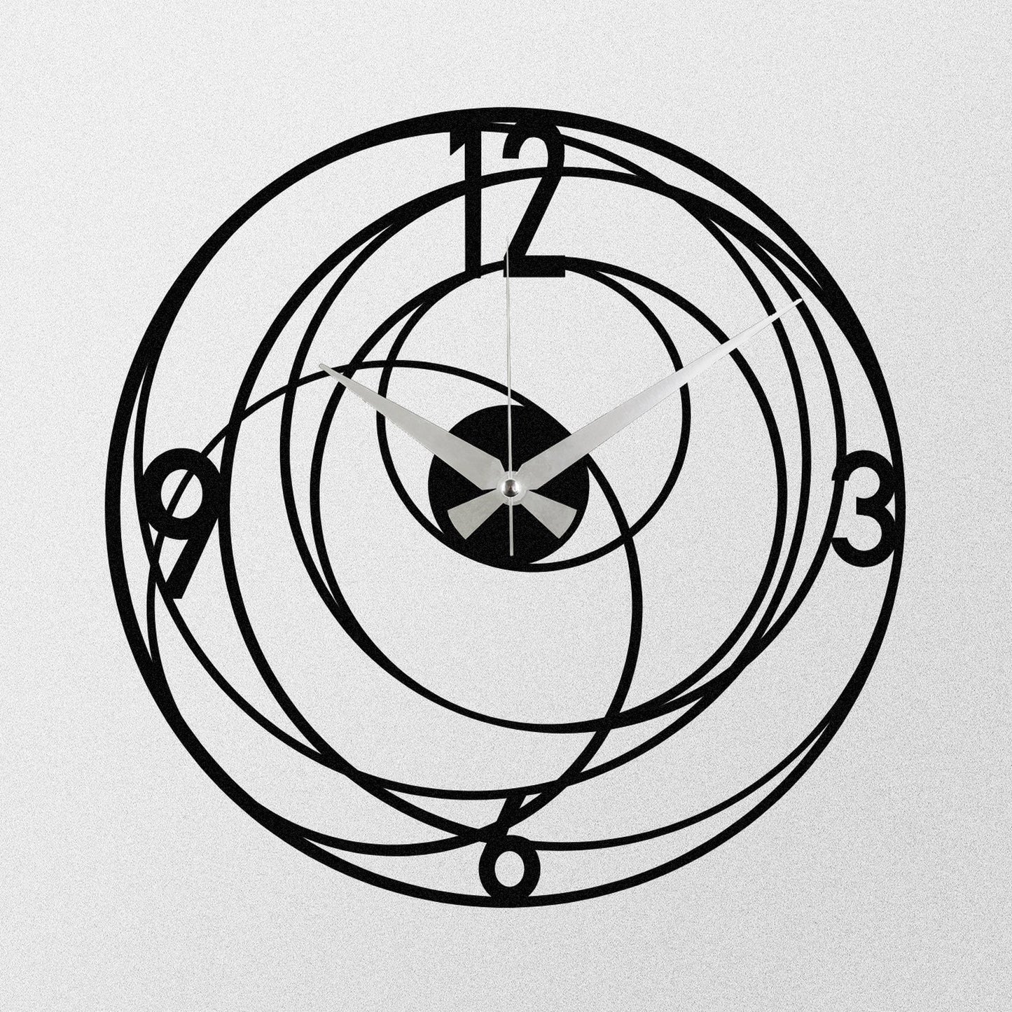 Reloj De Pared Metal Círculos_0