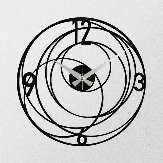 Reloj De Pared Metal Círculos_0