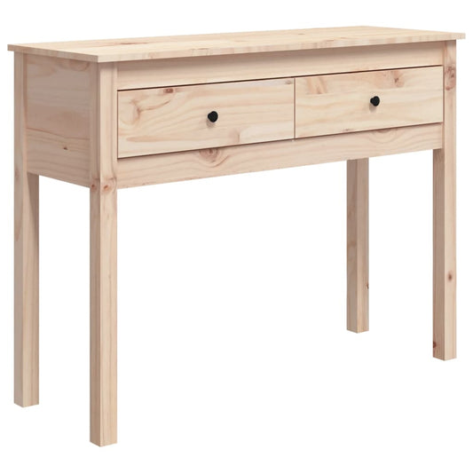 Mesa Consola Madera Maciza De Pino 100x35x75 Cm_0