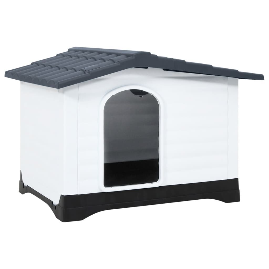 Vidaxl Casa Para Perro Gris 90,5x68x66 Cm Polipropileno_0